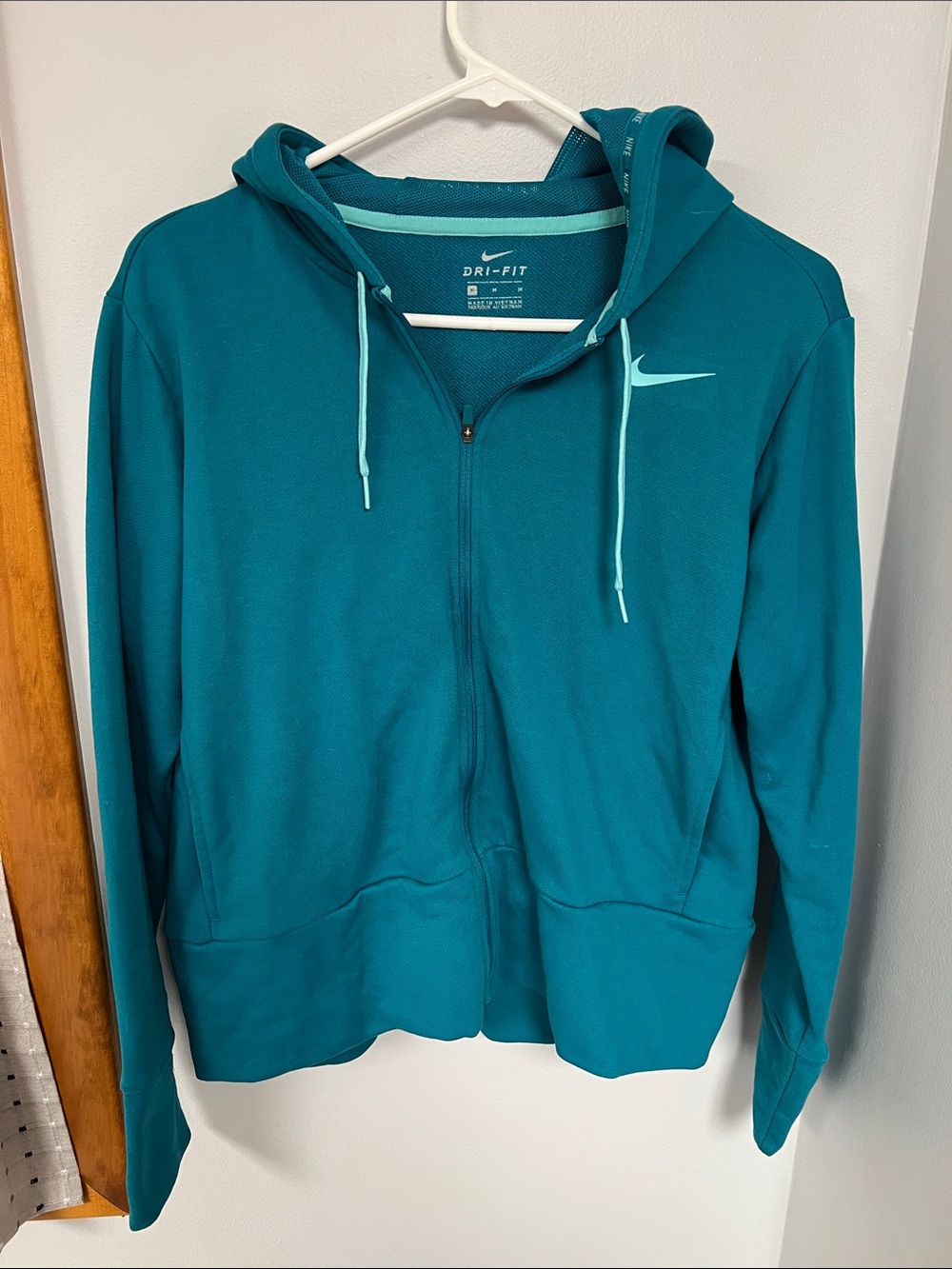 Nike Teal Full-Zip Dri-FIT Hoodie